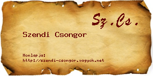 Szendi Csongor névjegykártya