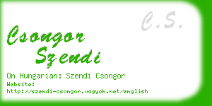 csongor szendi business card